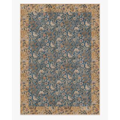 Anita Blue & Ochre Rug - 305 x 425 cm - All-In-One Rug