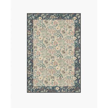 Anita Cream & Grey Flatwoven Rug - 120 x 185 cm - Rug + Pad System