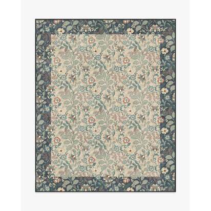 Anita Cream & Grey Flatwoven Rug - 245 x 305 cm - Rug + Pad System