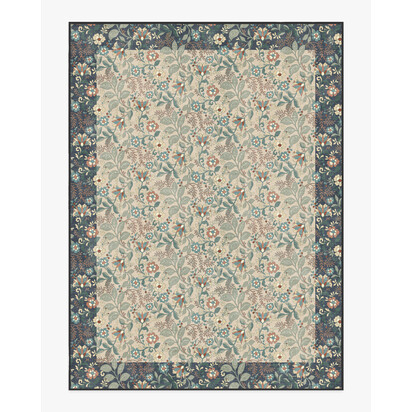 Anita Cream & Grey Flatwoven Rug - 275 x 365 cm - Rug + Pad System