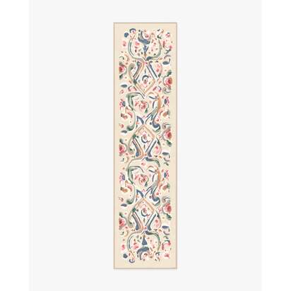 Effie Cream Flatwoven Rug - 75 x 305 cm - Rug + Pad System