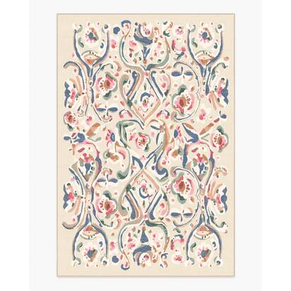 Effie Cream Flatwoven Rug - 185 x 275 cm - Rug + Pad System
