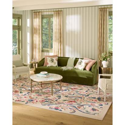 Effie Cream Flatwoven Rug - 185 x 275 cm - Rug + Pad System