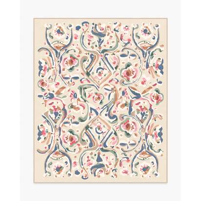 Effie Cream Flatwoven Rug - 245 x 305 cm - Rug + Pad System