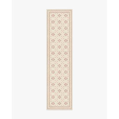 Girona Cream Flatwoven Rug - 75 x 305 cm - Rug + Cushioned Pad System