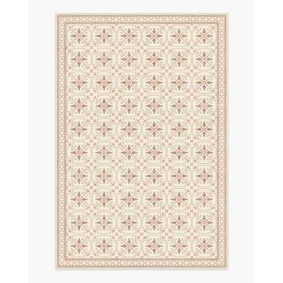 Girona Cream Flatwoven Rug - 185 x 275 cm - Rug + Cushioned Pad System