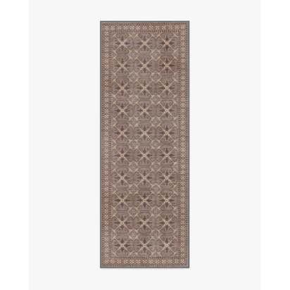 Girona Taupe Flatwoven Rug - 75 x 215 cm - Rug + Pad System
