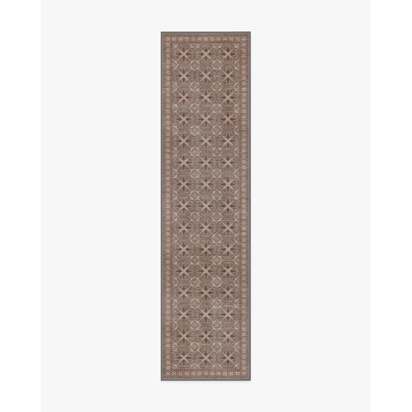 Girona Taupe Flatwoven Rug - 75 x 305 cm - Rug + Pad System