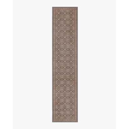 Girona Taupe Flatwoven Rug - 75 x 365 cm - Rug + Pad System