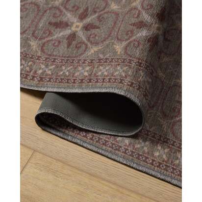 Girona Taupe Flatwoven Rug - 150 x 215 cm - Rug + Cushioned Pad System
