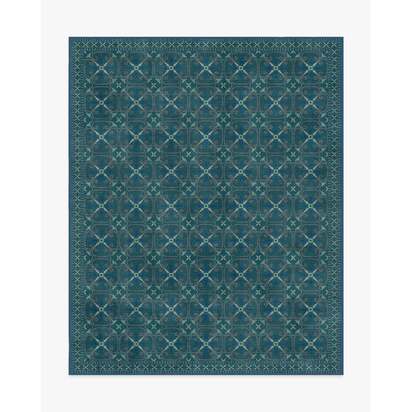 Girona Teal Flatwoven Rug - 245 x 305 cm - Rug + Pad System