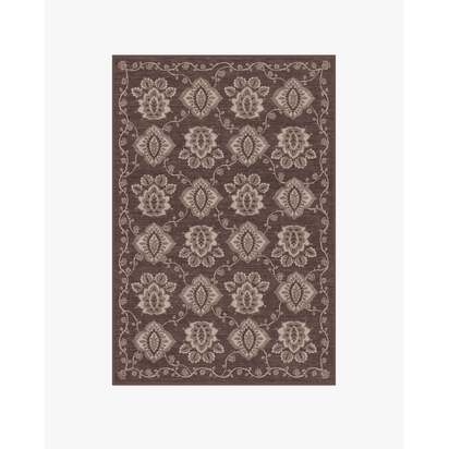 Inaya Brown Flatwoven Rug - 120 x 185 cm - Rug + Pad System