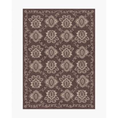 Inaya Brown Flatwoven Rug - 150 x 215 cm - Rug + Pad System