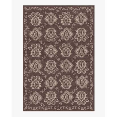 Inaya Brown Flatwoven Rug - 185 x 275 cm - Rug + Pad System