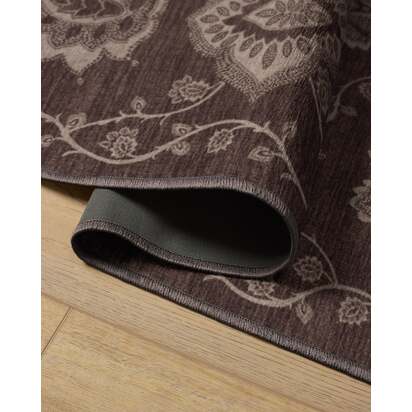 Inaya Brown Flatwoven Rug - 185 x 275 cm - Rug + Pad System