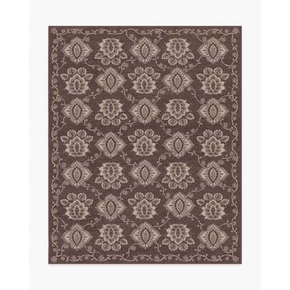 Inaya Brown Flatwoven Rug - 245 x 305 cm - Rug + Pad System