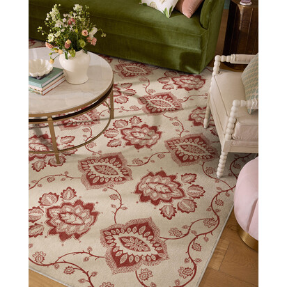 Inaya Cream & Amber Flatwoven Rug - 245 x 305 cm - Rug + Pad System