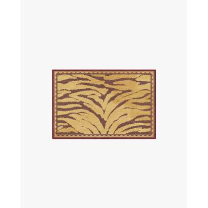 Kaplan Gold Flatwoven Rug - 60 x 90 cm - Rug + Cushioned Pad System