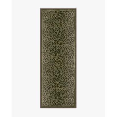 Namir Olive Flatwoven Rug - 75 x 215 cm - Rug + Pad System