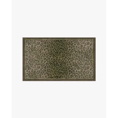 Namir Olive Flatwoven Rug - 90 x 150 cm - Rug + Cushioned Pad System