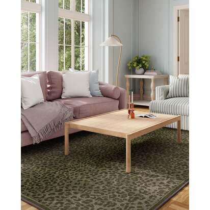 Namir Olive Flatwoven Rug - 90 x 150 cm - Rug + Cushioned Pad System