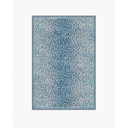 Namir Slate Blue Flatwoven Rug - 120 x 185 cm - Rug + Pad System