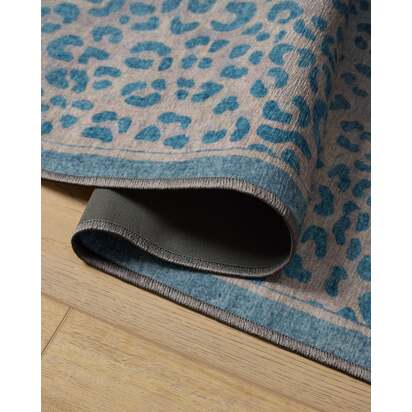Namir Slate Blue Flatwoven Rug - 120 x 185 cm - Rug + Pad System