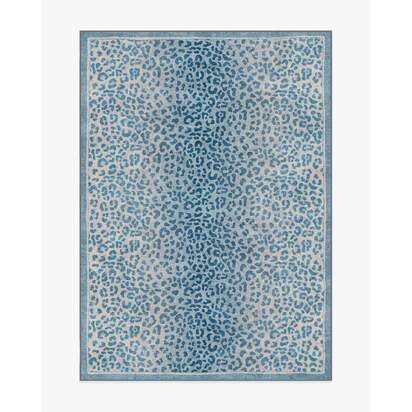 Namir Slate Blue Flatwoven Rug - 150 x 215 cm - Rug + Pad System
