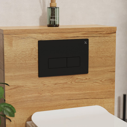 Crosswater MPRO Matt Black Dual Flush Plate