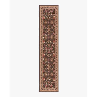 Sybil Brown Flatwoven Rug - 75 x 365 cm - Rug + Pad System