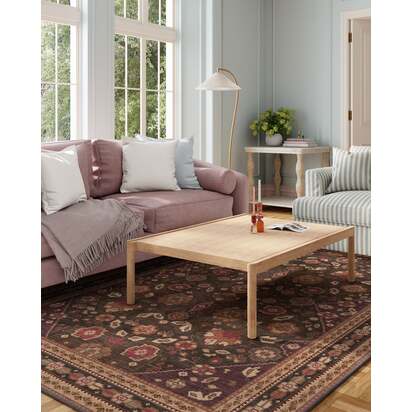 Sybil Brown Flatwoven Rug - 75 x 215 cm - Rug + Cushioned Pad System