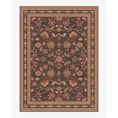 Sybil Brown Flatwoven Rug - 275 x 365 cm - Rug + Cushioned Pad System