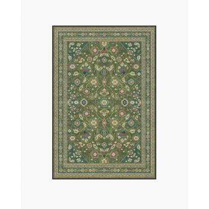Sybil Green Flatwoven Rug - 120 x 185 cm - Rug + Pad System