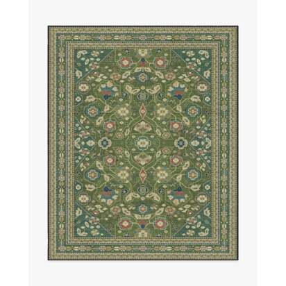 Sybil Green Flatwoven Rug - 245 x 305 cm - Rug + Pad System