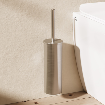 Crosswater MPRO Wall Mounted Brushed Nickel Toilet Brush Set