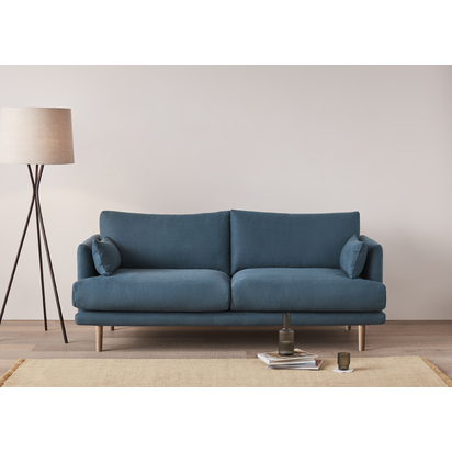 Loaf | Jeffers | Medium Sofa | Green Velvet | 3-4 Seater Sofa | Handmade | Comfy & Built to Last | Wine Bottle | Legs Light Oak