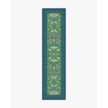 Flutterby Green & Sapphire Rug by Iris Apfel - 75 x 305 cm - All-In-One Rug