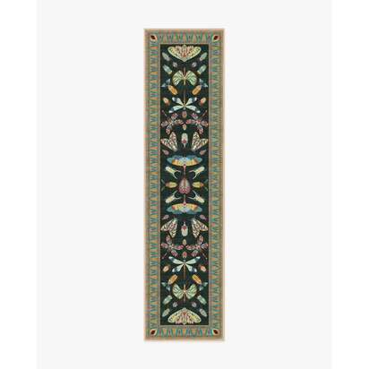Flutterby Charcoal Rug by Iris Apfel - 75 x 305 cm - All-In-One Rug