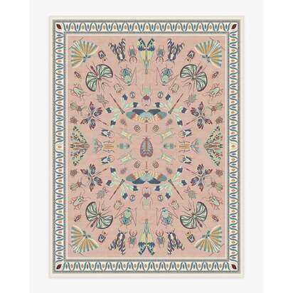 Flutterby Soft Rose Rug by Iris Apfel - 275 x 365 cm - All-In-One Rug