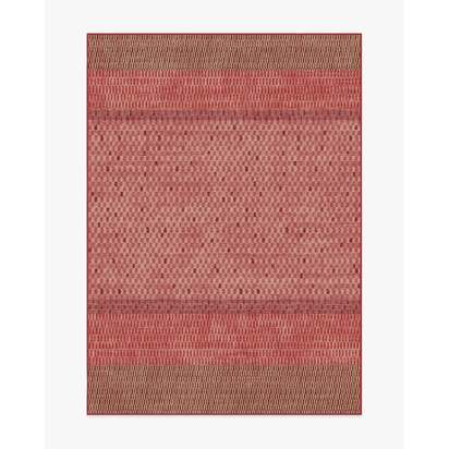 Mesa Check Red Flatwoven Rug - 150 x 215 cm - Rug + Cushioned Pad System