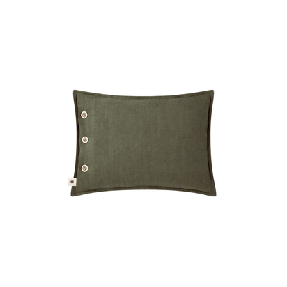 Loaf | Easy Buttons | 30 x 40 cm Linen Cushion | Green
