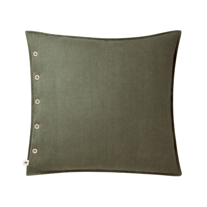 Loaf | Easy Buttons | 60 x 60 cm Linen Cushion | Green