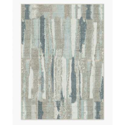 Velin Ashen Blue Flatwoven Rug - 305 x 425 cm - Rug + Pad System