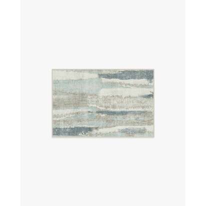 Velin Ashen Blue Flatwoven Rug - 60 x 90 cm - Rug + Cushioned Pad System
