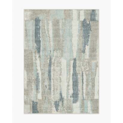 Velin Ashen Blue Flatwoven Rug - 150 x 215 cm - Rug + Cushioned Pad System