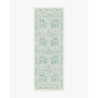 Blackthorn Lilac Multicolor Flatwoven Rug by Morris & Co. - 75 x 215 cm - Rug + Pad System