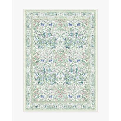 Blackthorn Lilac Multicolor Flatwoven Rug by Morris & Co. - 150 x 215 cm - Rug + Pad System