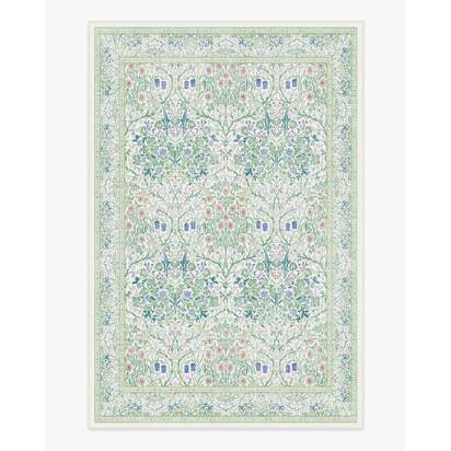 Blackthorn Lilac Multicolor Flatwoven Rug by Morris & Co. - 185 x 275 cm - Rug + Pad System