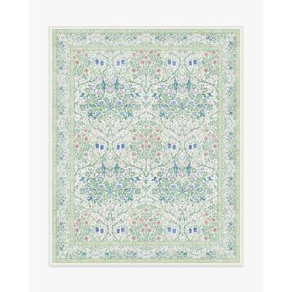 Blackthorn Lilac Multicolor Flatwoven Rug by Morris & Co. - 245 x 305 cm - Rug + Pad System
