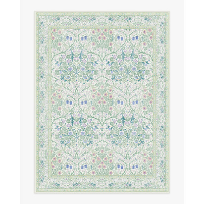 Blackthorn Lilac Multicolor Flatwoven Rug by Morris & Co. - 275 x 365 cm - Rug + Pad System